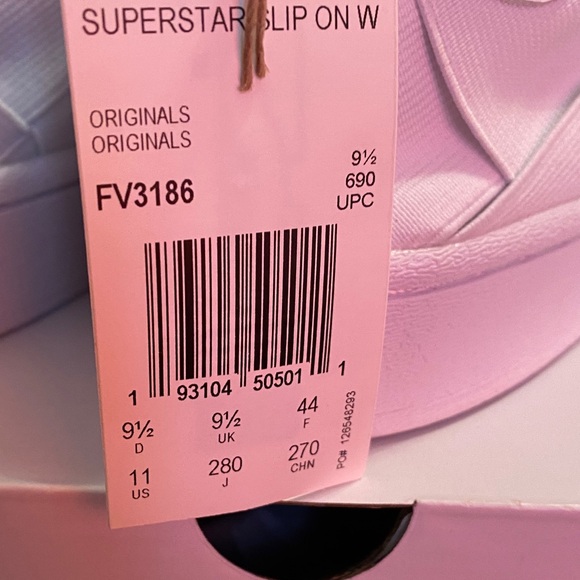 Adidas White and Gold Slip-On Shoes - Picture 5 of 5